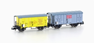 Hobbytrain H24255 - N - 2-tlg. Set Gedeckte Güterwagen K2 + K3, SBB, Ep. II